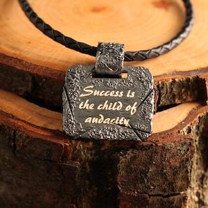 Men's Minimalist Silver Pendant, Customizable Male Pendant Necklace, Moon Rock Texture Pendant, Textured Pendant for Men, Initial Pendant