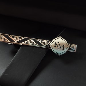 Luxury wedding Tie Bar, Personalized Gift, Custom silver 925 Engraved Tie Clip for groom, Groomsman gift