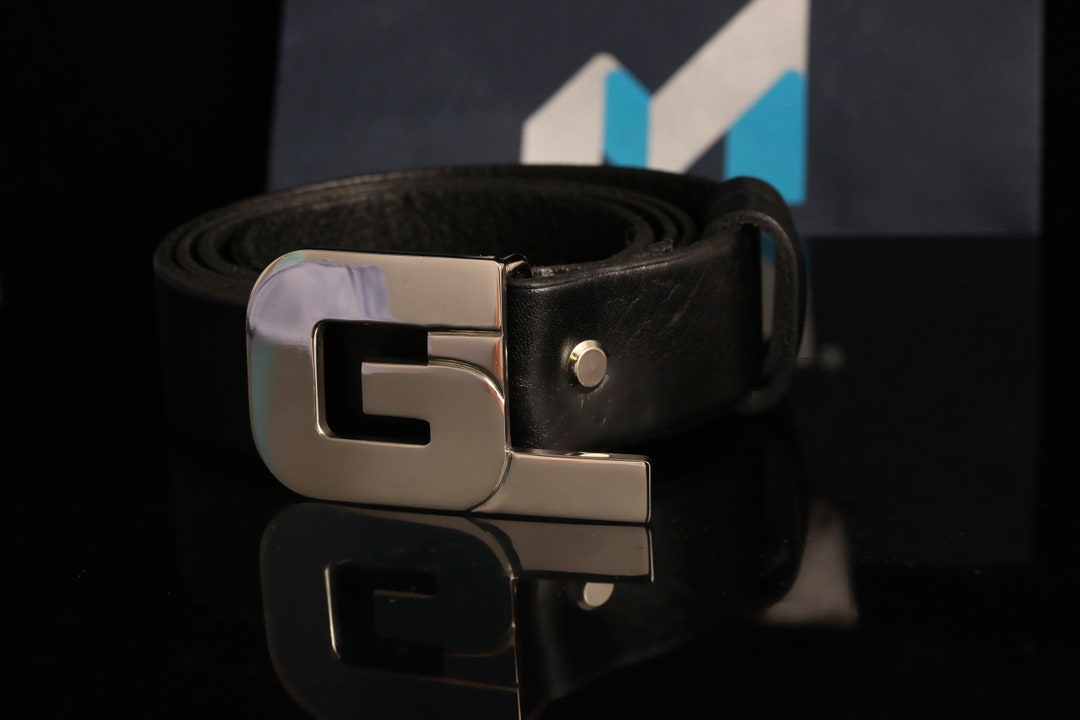 mens monogram belt buckle