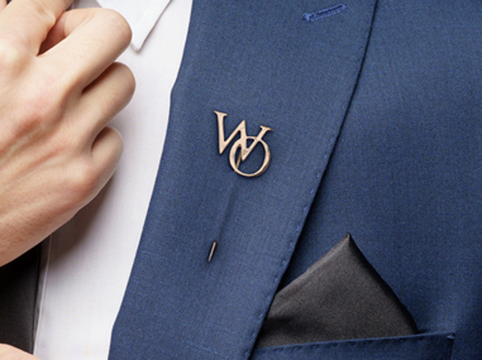 Louis Vuitton Necktie Pin/LV Initial Tie Pin M61981 Metal Silver Suit Used