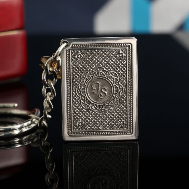 Playing Card Keychain Card Game Lover Accessories Gift Game Etsy