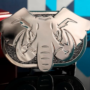 Wild Animal Cowboy Gift for Him Belt Buckle with Personalized Silver Initials for Husband Custom Man Present Engraved Buckle Valentine&#39;s Day
