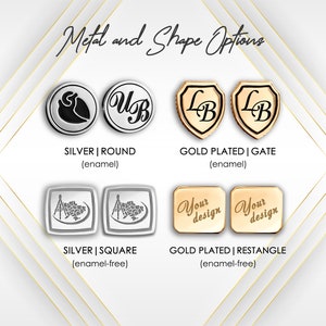 Personalized enamel cufflinks, Mens jewelry, Presonalized gifts for men, Wedding gift, Custom anniversary cufflinks image 4