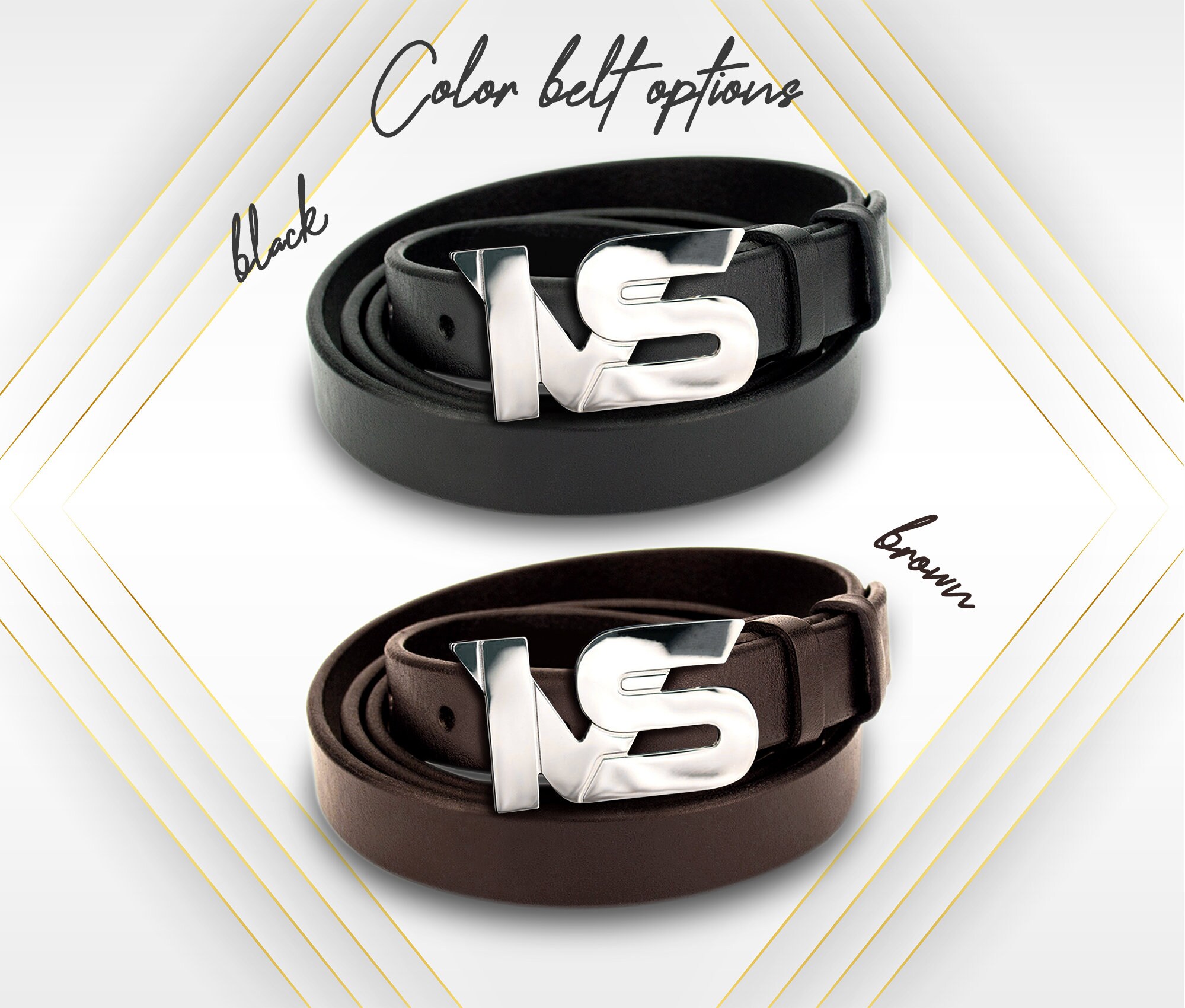 mens monogram belt buckle