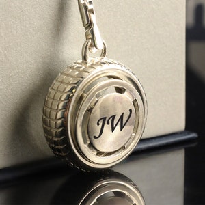Custom Man Gift Keyring Unique Desing Keychain with Engraved Initials Birthday  Personalized Silver Keychain foy boyfriend on Valentines Day
