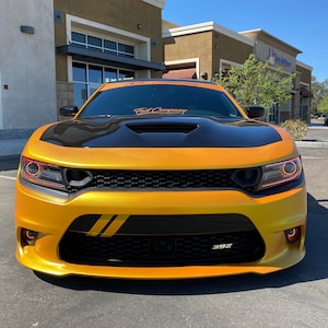 Charger Bumper Stripes Decal – Vinyl Overlay Kit – Charger Accent – Custom Stripe Graphic