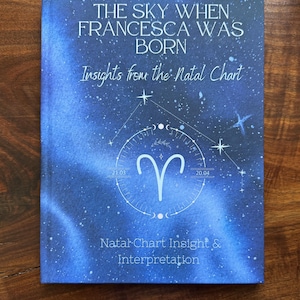 Custom Personalized Natal Chart Interpretation Book with Hardcover | 50+ Pages of Astrological Insights | Includes Full Color Chart