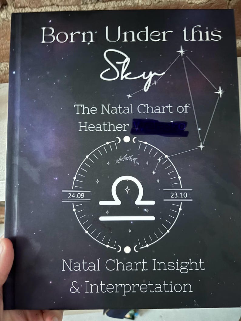 Personalized Natal Chart Book: Custom Astrology Gift, Hardcover Edition ...