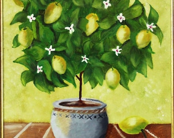 Still Life Lemon and Lemon Flowers by Toni