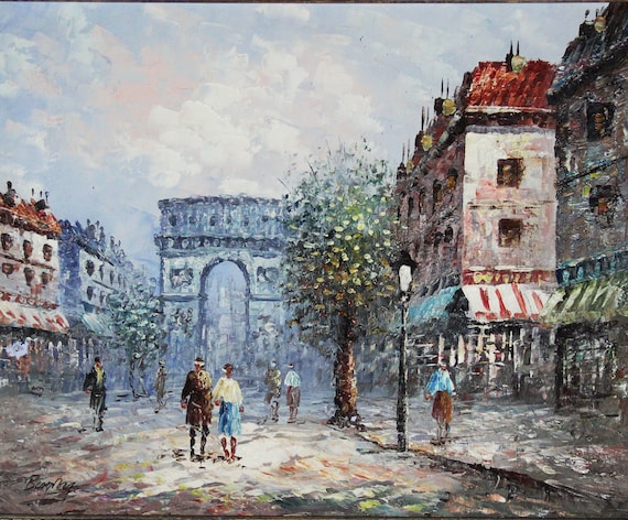 Arc de Triomphe Street Scene by Caroline Burnett