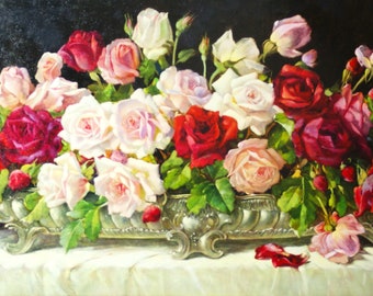 Still life with roses by Erich Krüger