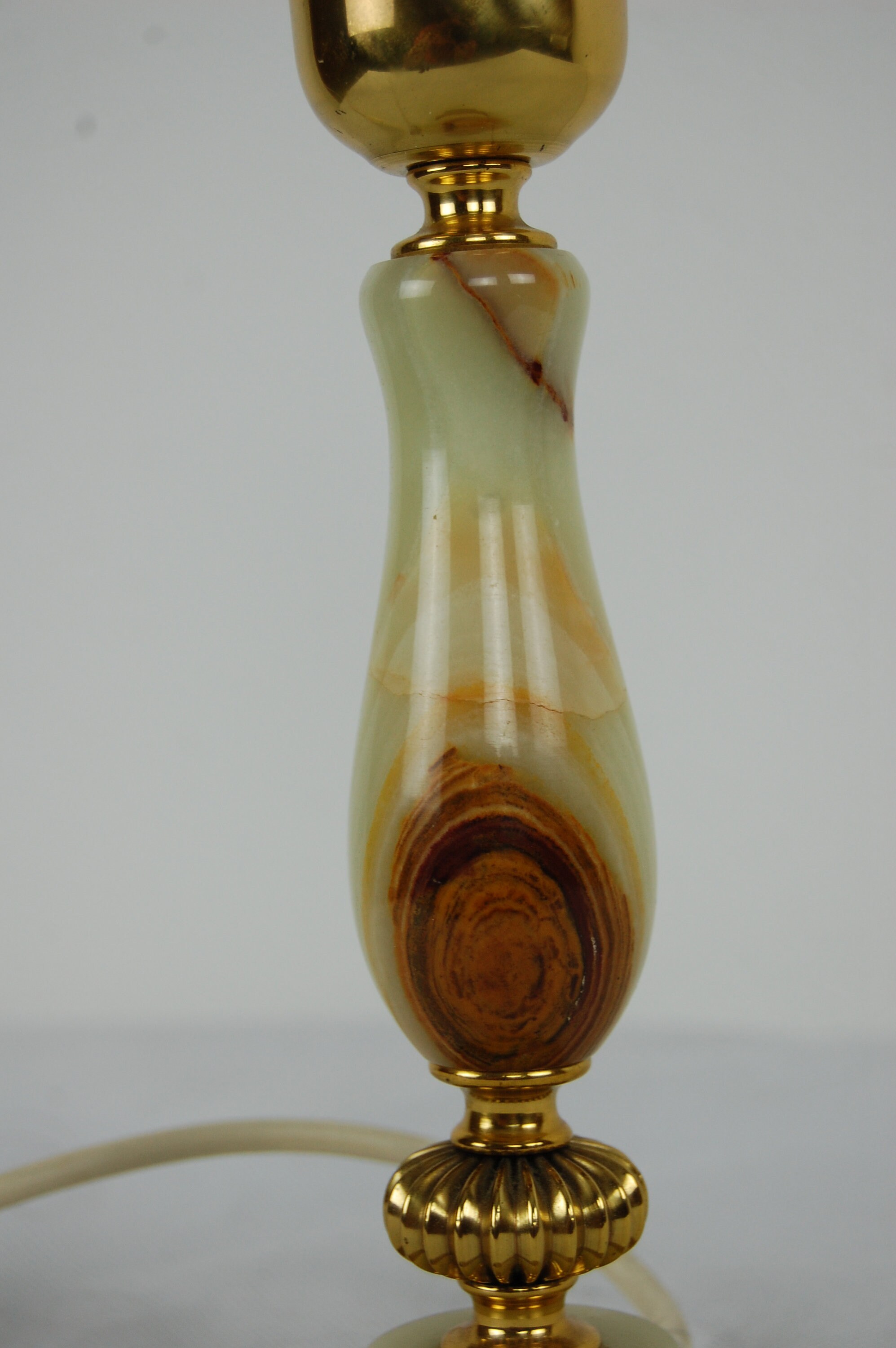 Vintage Onyx and Brass Lamp Etsy