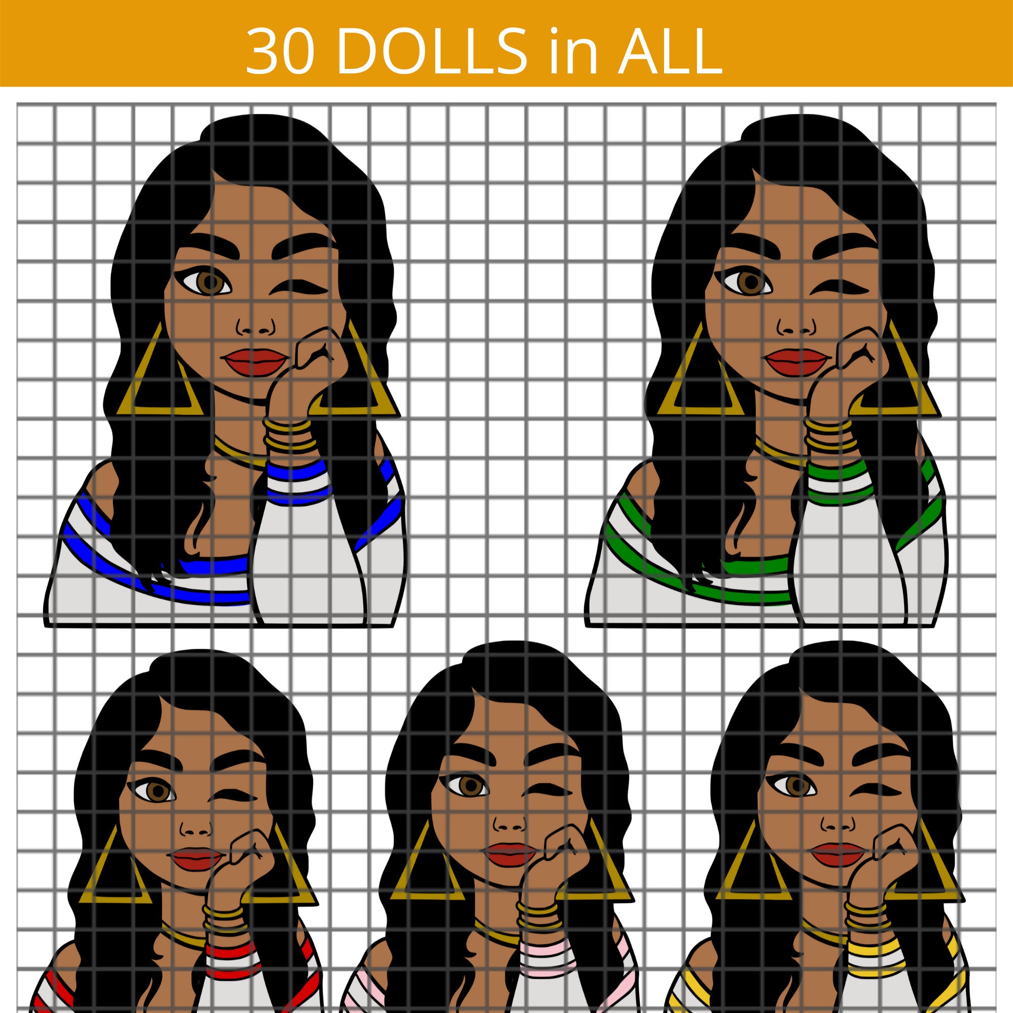 Download 30 Doll Bundle Deal Wink Doll SVG Black Woman svg black | Etsy
