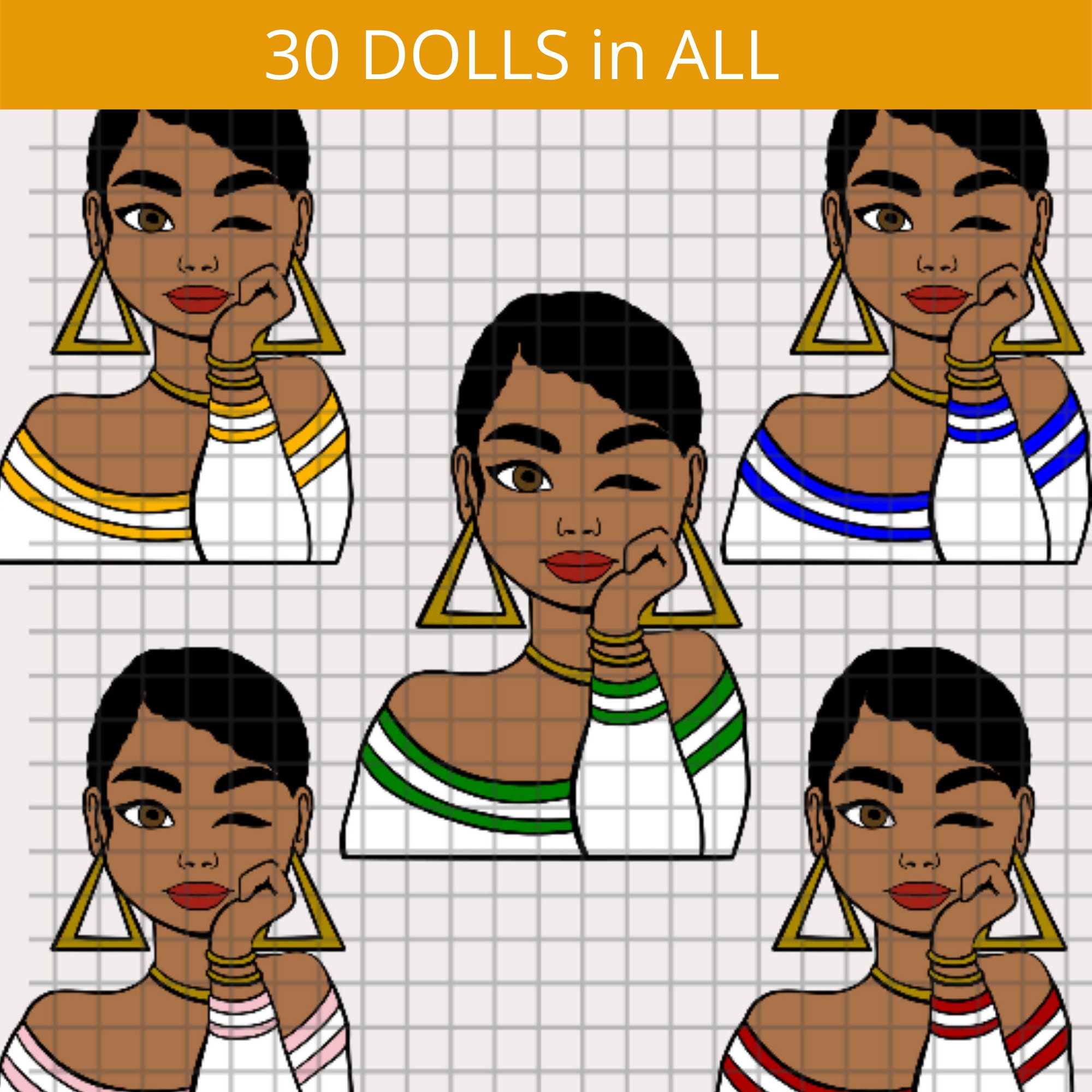 Download 30 Doll Bundle Deal Wink Doll SVG Black Woman svg black | Etsy