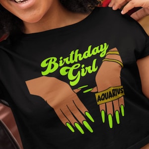 Birthday girl svg, Aquarius svg, zodiac svg, Aquarius Birthday, c’est mon anniversaire, Aquarius Queen Svg, Cricut, Afro-Américain