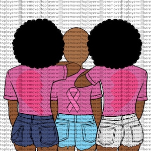 Best Friends Breast Cancer Awareness svg, soul sisters svg, besties clipart, black woman svg, afro svg, African American svg, cut files