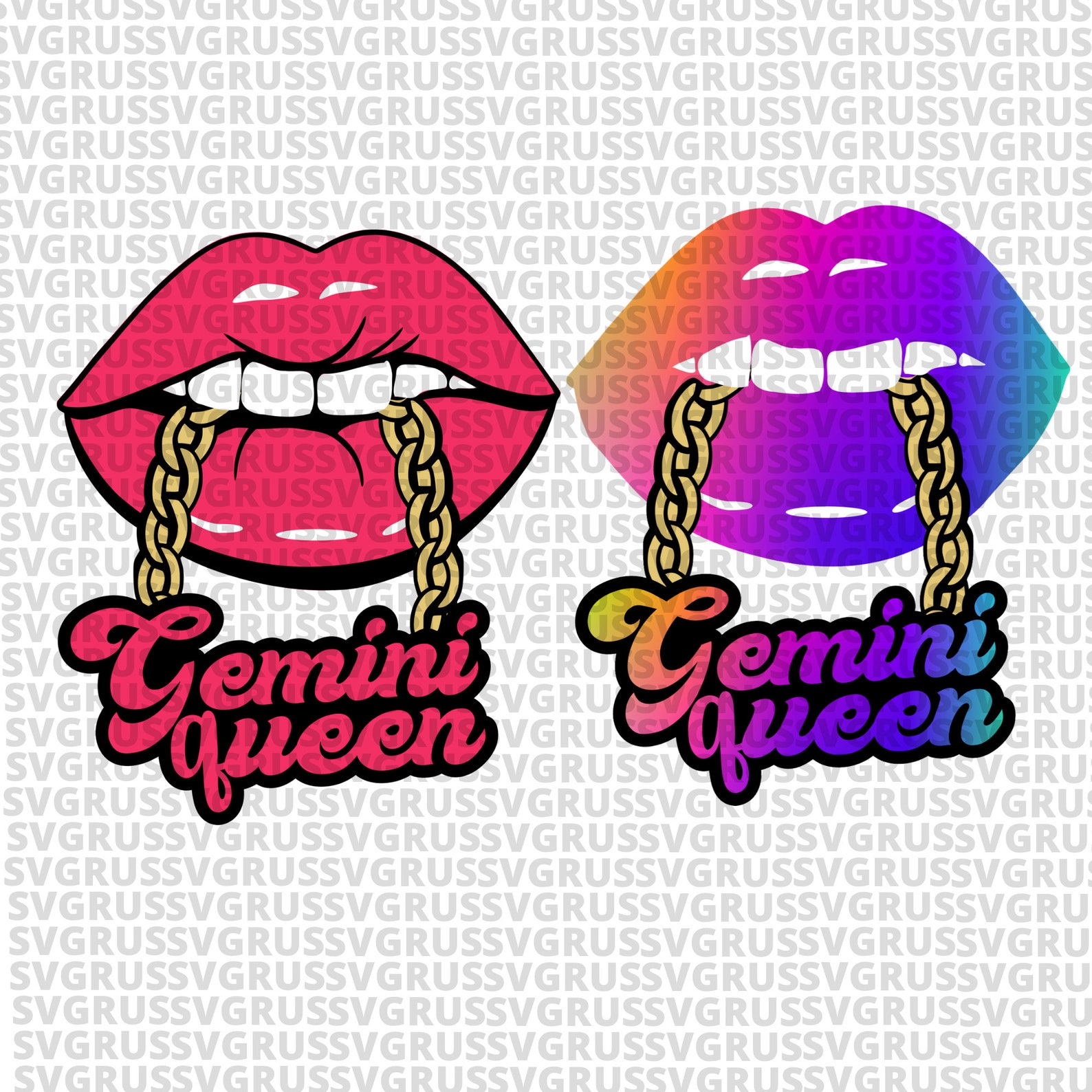 Download Gemini Queen Zodiac Lips SVG Birthday svg birthday girl svg | Etsy