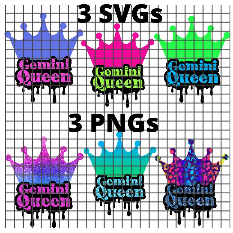 Gemini Queen Zodiac SVG Birthday svg birthday girl svg | Etsy