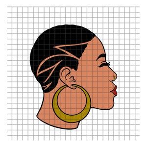 Beautiful Bald Black Woman svg, Black queen svg, Black girl magic svg, black art, cricut cut files, clipart, african american