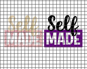 Self Made SVG, Self Made png, Boss Lady, Vinyl SVG, diseños de camisetas, Camisas de vinilo, cricut, silueta, afroamericano