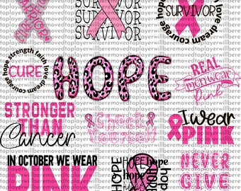 Bundle of 11 Breast Cancer svg, Breast Cancer Awareness svg, Strong Woman svg, Black Woman svg,African American svg