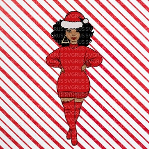 Schwarze Frau Svg, Weihnachten Svg, Afro Frau Svg, Afro Frau Clipart, Clipart, Clipart, Vinyl Plotterdatei, Cricut Dateien