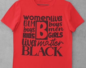 Black Men svg, Black Women Matter svg, Black kids Matter svg, Black Boys Matter SVG, SVG, diseños de camisetas, archivos de corte cricut