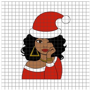 Download Christmas Wink Doll Svg Black Woman Svg Black Women African Etsy