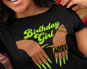 Widder Geburtstag Mädchen svg, Widder Svg, Sternzeichen Svg, Widder Geburtstag, Aries Queen Svg, Cricut, African American