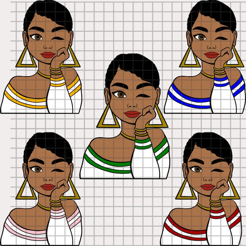 Download Wink Doll SVG Short Hair Black Woman svg black women svg | Etsy