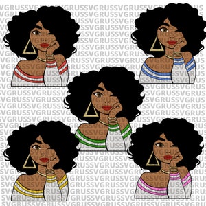 Wink Doll SVG, Black Woman svg, black women, svg files for cricut, African American svg, afro woman, sublimation, vinyl png