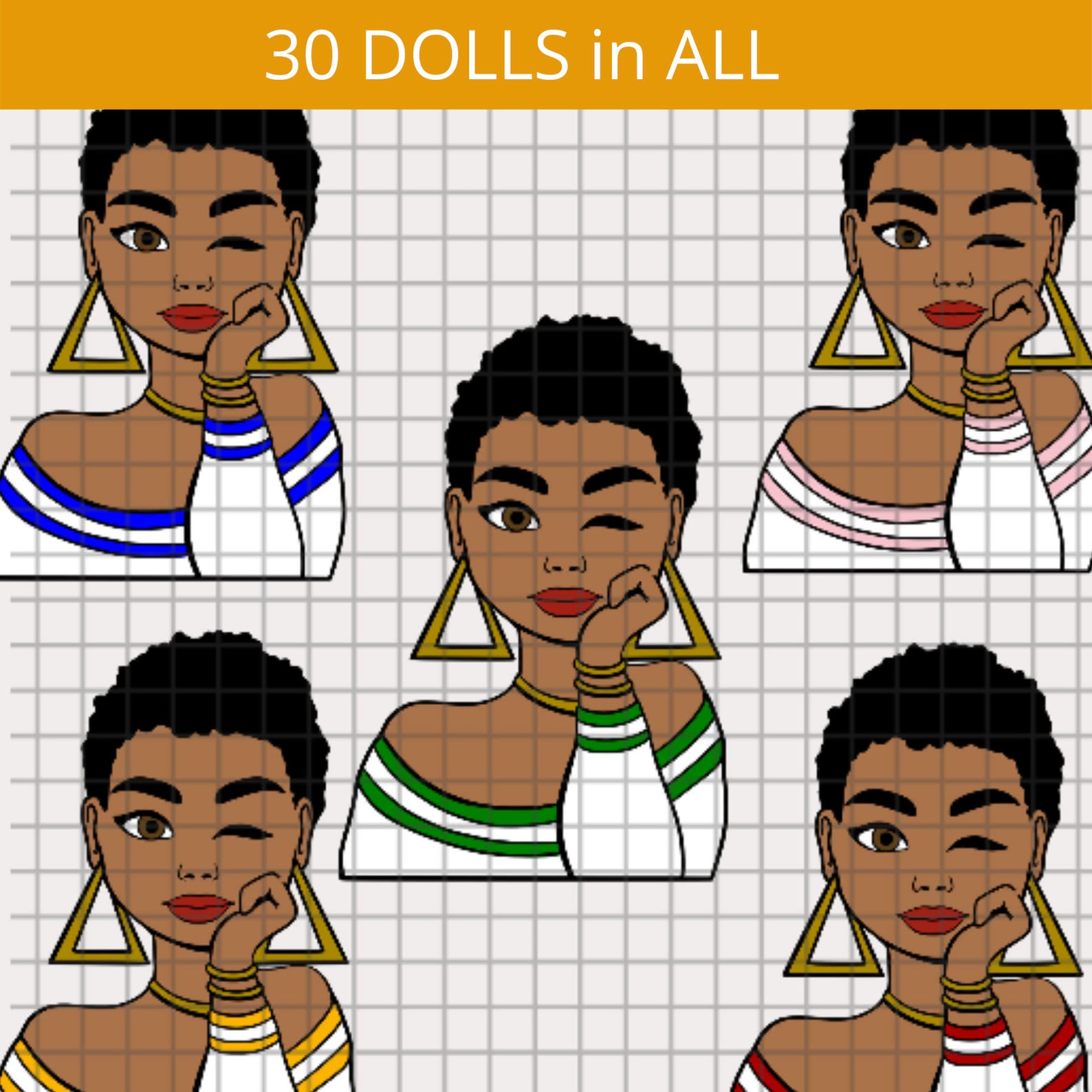 Download 30 Doll Bundle Deal Wink Doll SVG Black Woman svg black | Etsy