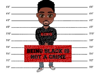 Black Lives Matter SVG, Bycie czarnym nie jest przestępstwem svg, BLM svg plik do cięcia, SVG, Koszulki winylowe, cricut, sylwetka, Afroamerykanin