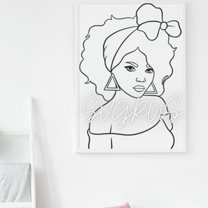 Paint Canvas SVG, Afro Doll svg, Paint with a Twist, Black Woman svg, donne nere, afroamericano svg, afro donna, tagliare file