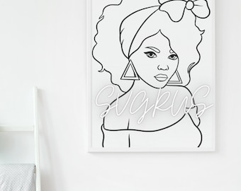 Paint Canvas SVG, Afro Doll svg, Paint with a Twist, Black Woman svg, black women, African American svg, afro woman, cut files