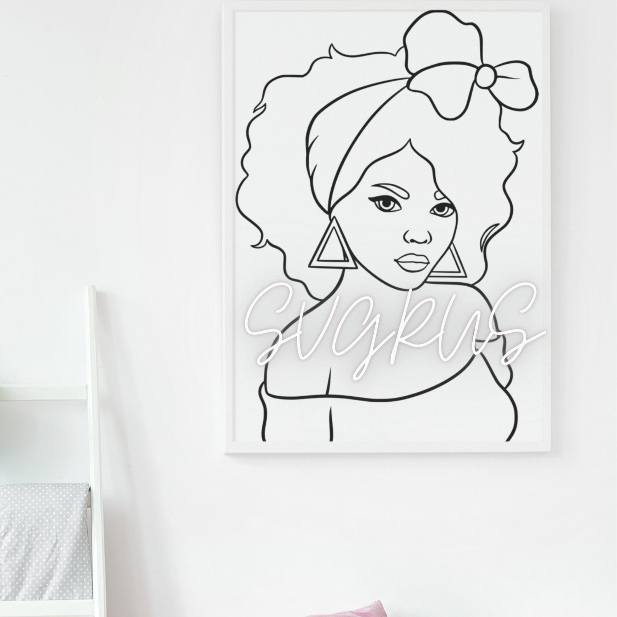 Paint Canvas SVG Afro Doll Svg Paint With a Twist Black Etsy