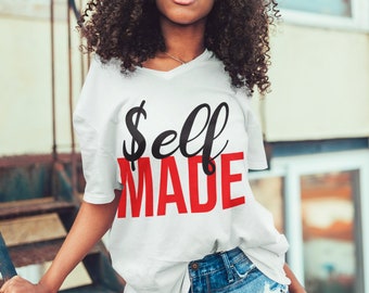 Self Made SVG, Self Made png, Boss Lady, Vinyl SVG, diseños de camisetas, Camisas de vinilo, cricut, silueta, afroamericano