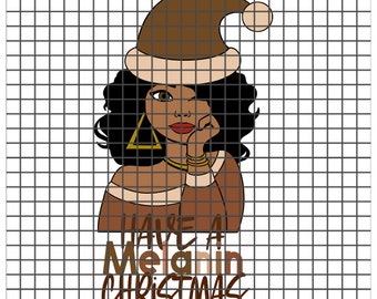 Melanin Christmass wink Doll svg, Christmas svg, Holiday, Black in Business SVG, Black owned, Cut files, Cricut cut files, African American