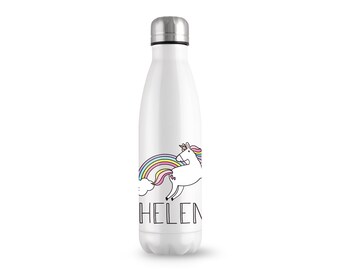 Unicorn Personalised Water Bottle, Water Bottle, Metal Bottle, Personalize Water Bottle, Drink Bottle, Hot Water Bottle Cover, Bottle