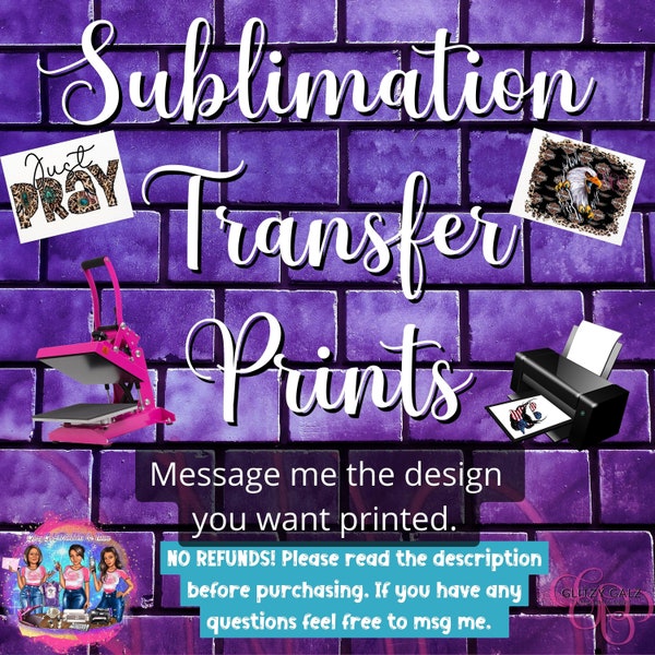 Custom Sublimation Prints Etsy