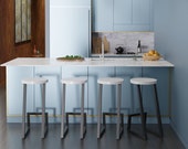 Height 13-40in, 33-99cm wood, metal stool