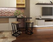 Height 13-40in, 33-99cm wood, metal stool