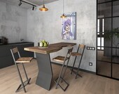 Height 13-40in, 33-99cm wood, metal stool
