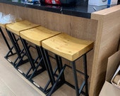 Height 13-40in, 33-99cm wood, metal stool