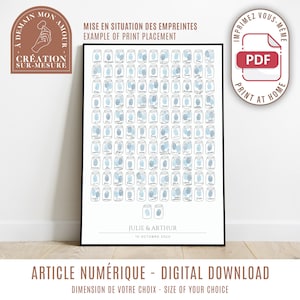 Fingerabdruckbaum - Einmachgläser - Gästebuch personalisierbares Poster Hochzeit Geburtstag (digital)