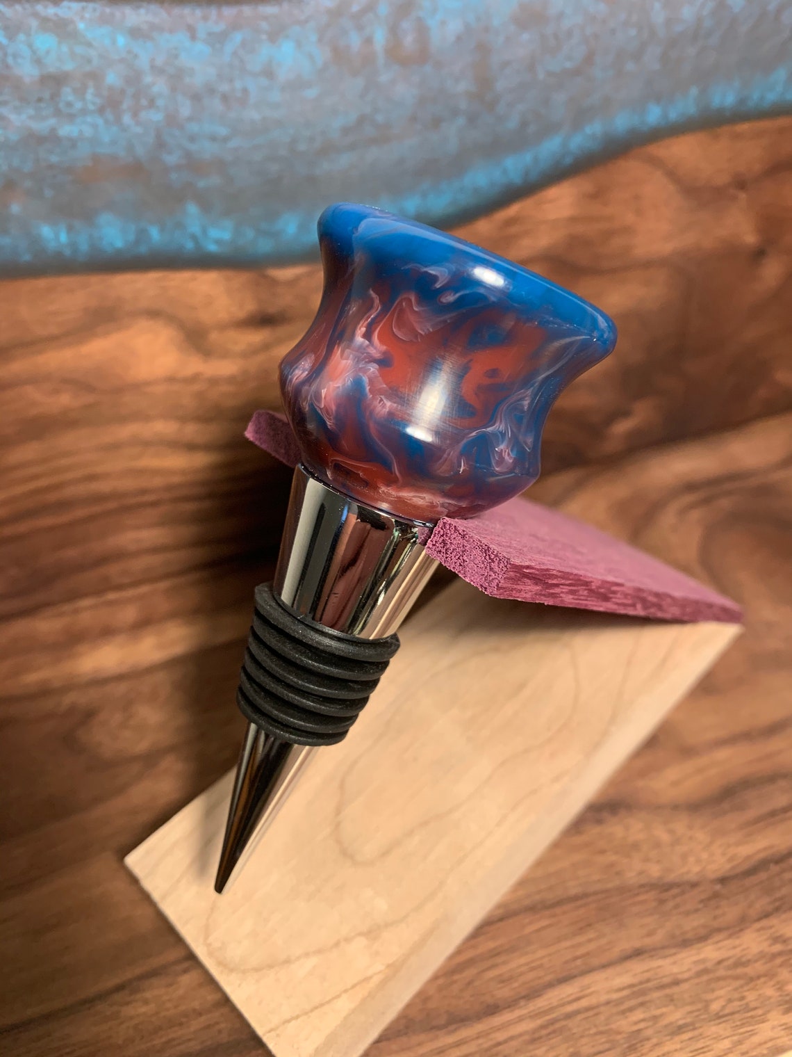 Hand Turned Resin Bottle Stopper Etsy Ireland