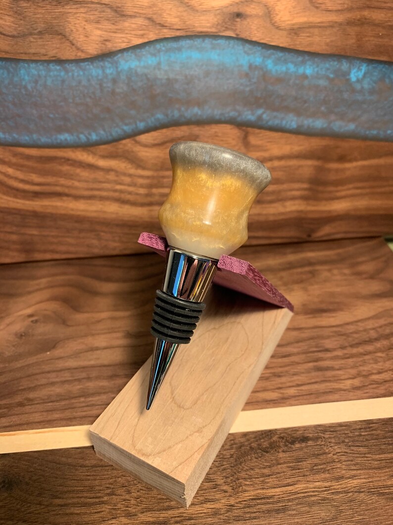 Hand Turned Resin Bottle Stopper Etsy