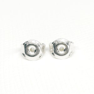 Swarovski® Elements Crystal Earrings Shiny 4mm 6mm 8mm 925 Silver Studs Clear Minimalist Women Flange image 3