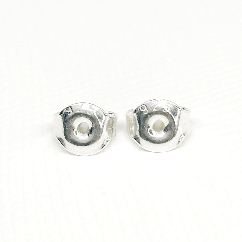 Swarovski® Elements Crystal Earrings Shiny 4mm 6mm 8mm 925 Silver Studs Clear Minimalist Women Flange image 3