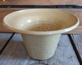 Keramik Teesieb handgemacht, Teesieb für die Tasse o. Kanne* , Beige, handgefertigt, handgetöpfert